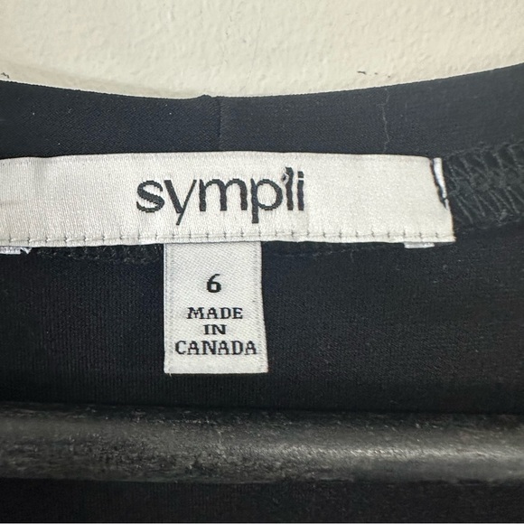 Sympli Fit & Flare Dress Short Sleeve Black Size 6 - Picture 4 of 10